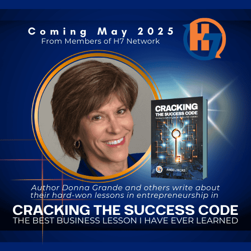 Discover Donna Grande: The Grande Connector's Journey 1 Explore and discover the transformative journey of Donna Grande, affectionately known as the "Grande Connector," in the H7 Network Anthology Book, “Cracking the Success Code: The Best Business Lesson I Ever Learned.”