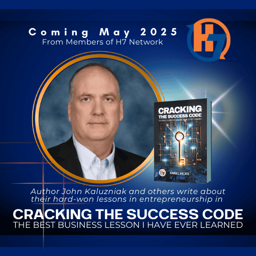 Unveiling Excellence with John Kalusniak 1 John Kalusniak, Fractional Chief Revenue Officer with SalesXceleration, shares his story of excellence as one of the contributors to the H7 Network Anthology book, “Cracking the Success Code: The Best Business Lesson I Ever Learned.”